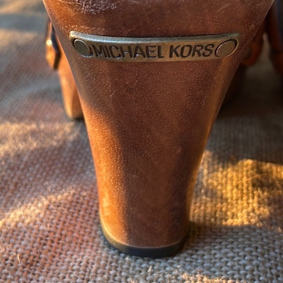 Michael Kors, brown slides, wooden retro vintage Y2K Rare Size 7 - Picture 7 of 16